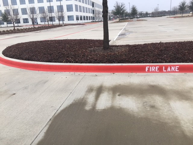 Fire Lane Curb Painting Austin