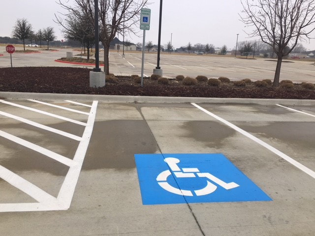 Handicap Parking Space Stencil 